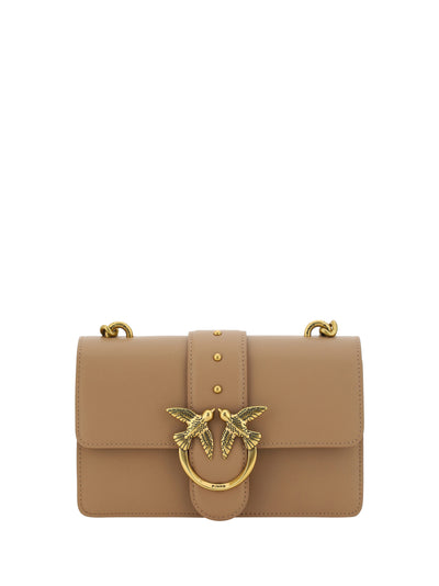 Beige Leather Love One Mini Shoulder Bag