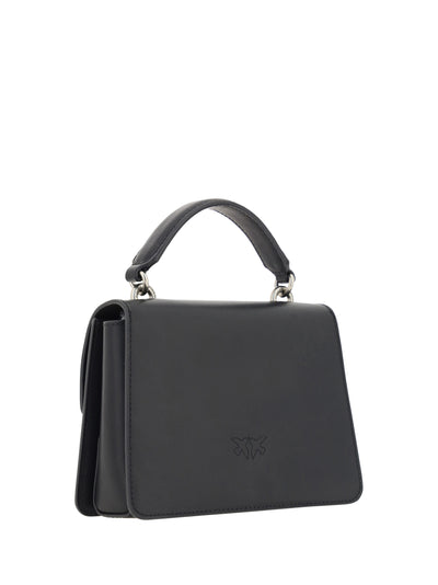 Black Calf Leather Love One Classic Handbag