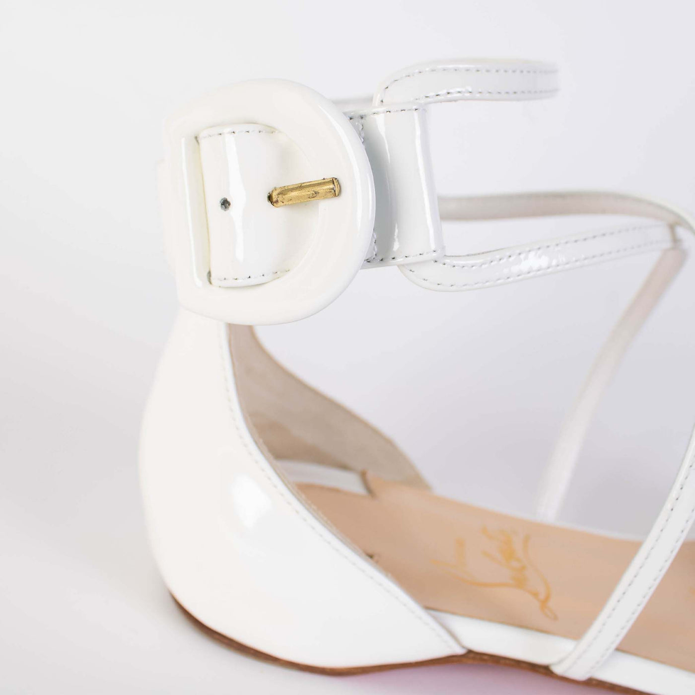 Choca White Leather Sandals