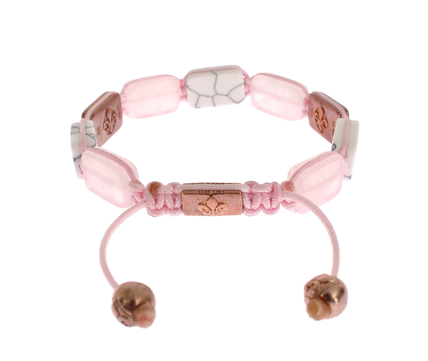 CZ Quartz Howlite Rose Gold 925 Bracelet