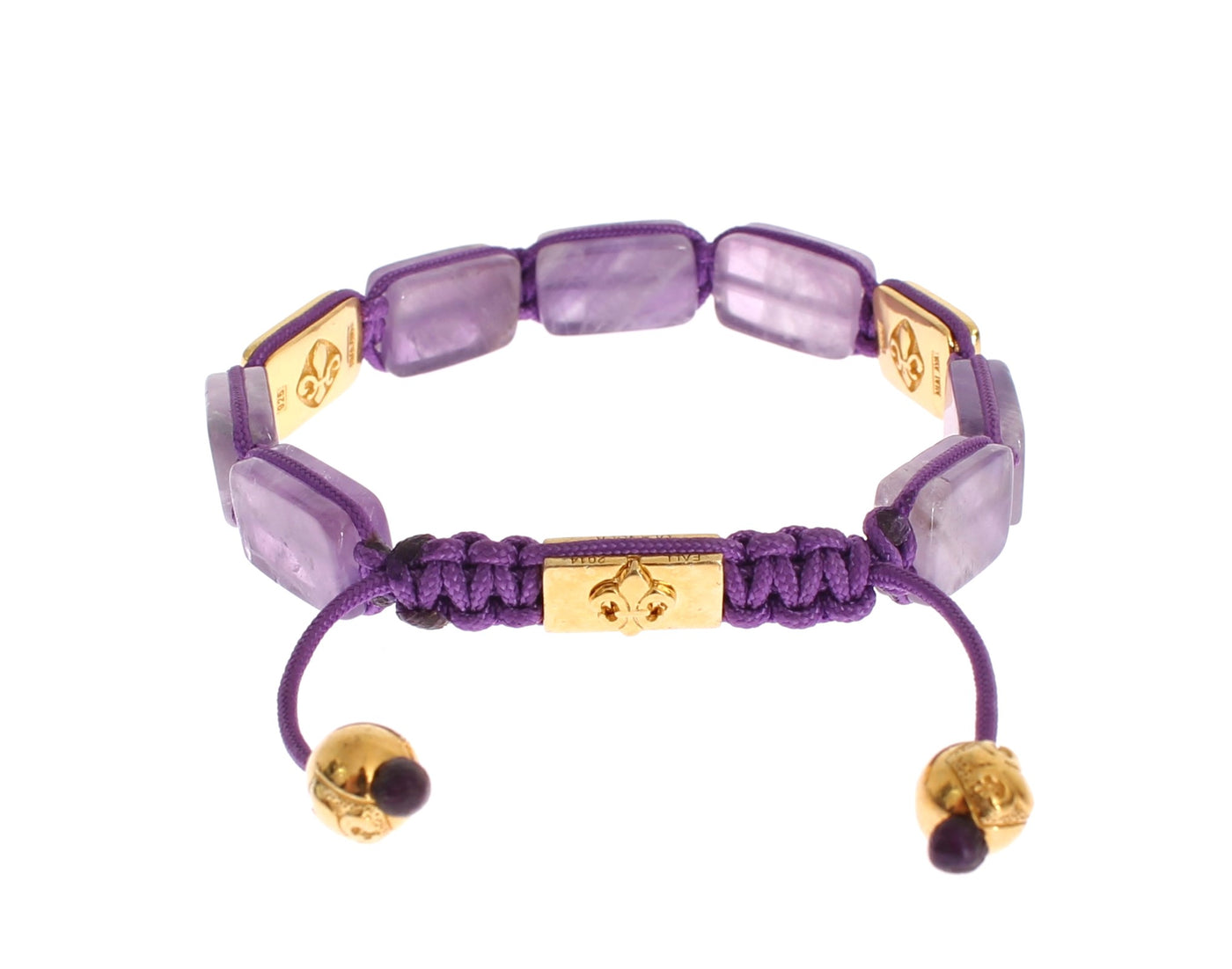 CZ Amethyst 18K Gold 925 Bracelet