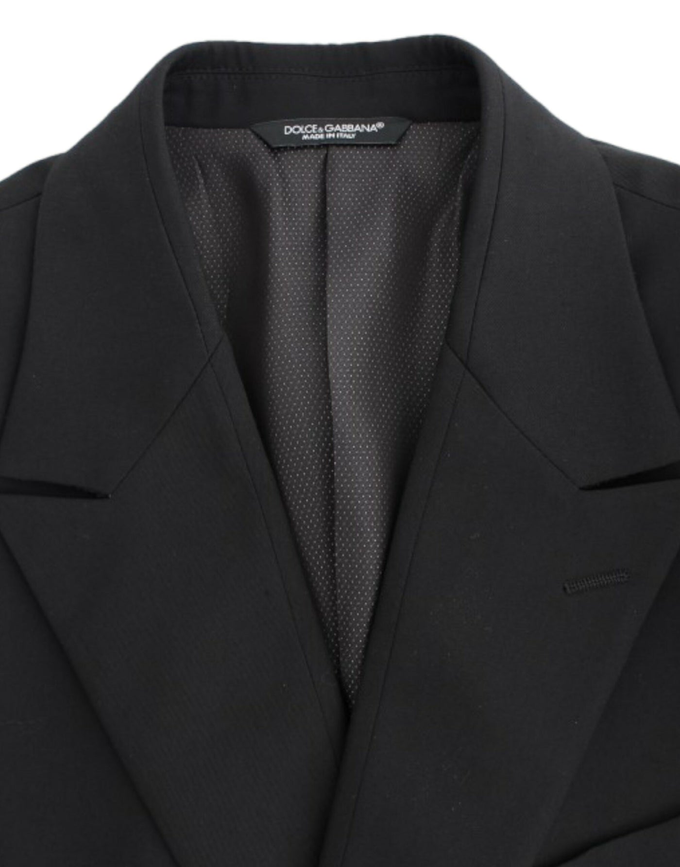 Black wool slim fit blazer