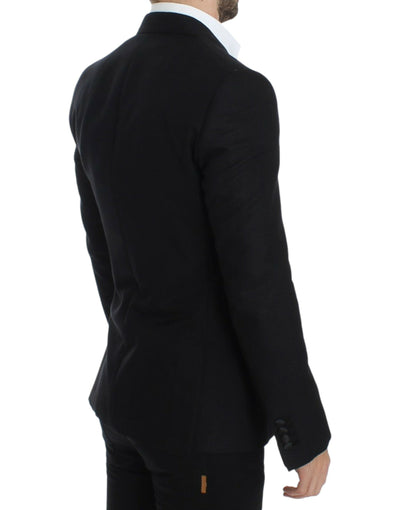 Black wool silk SICILIA blazer