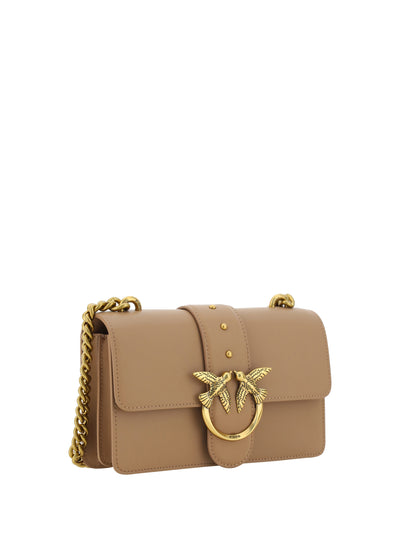 Beige Leather Love One Mini Shoulder Bag