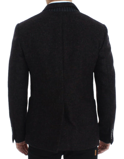 Bordeaux alpaga two button blazer