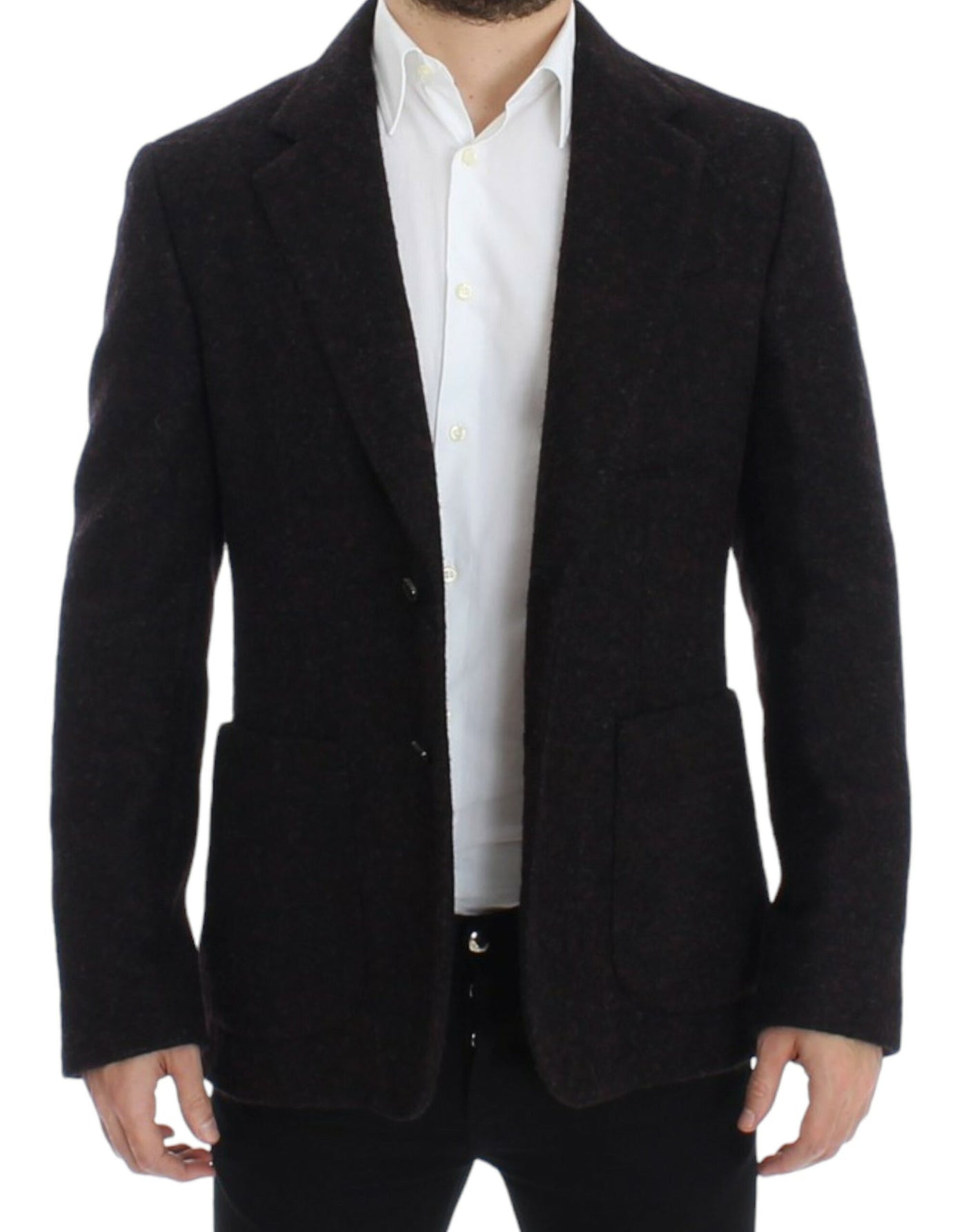 Bordeaux alpaga two button blazer