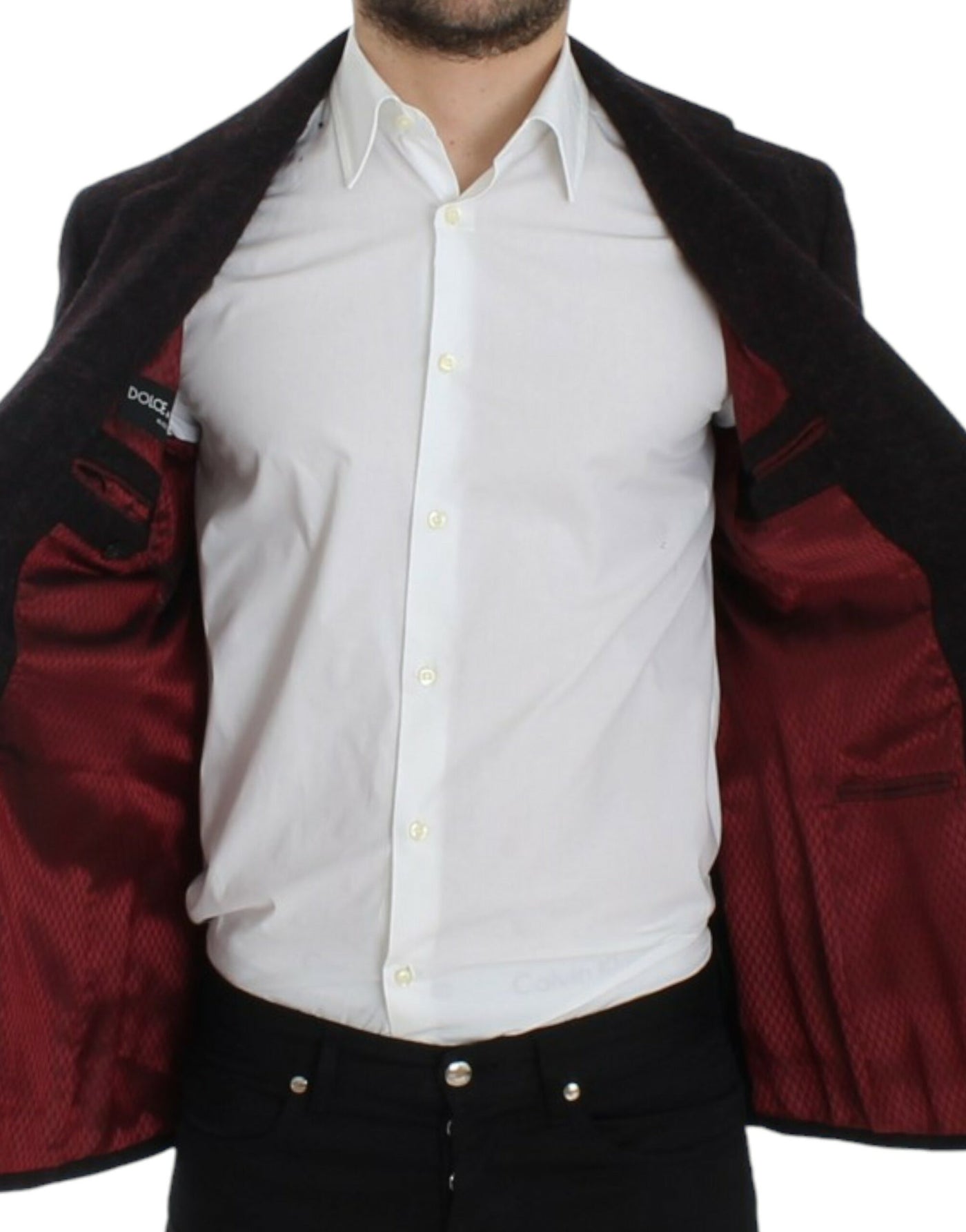 Bordeaux alpaga two button blazer