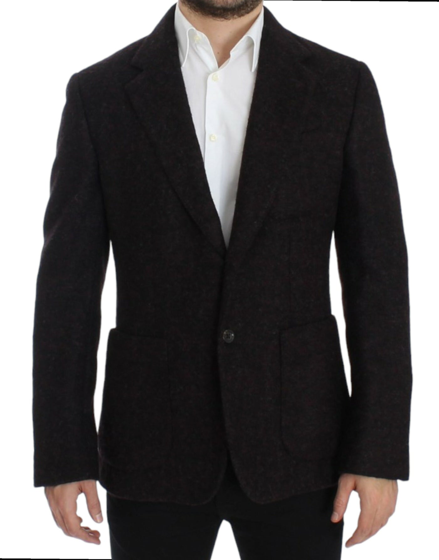 Bordeaux alpaga two button blazer