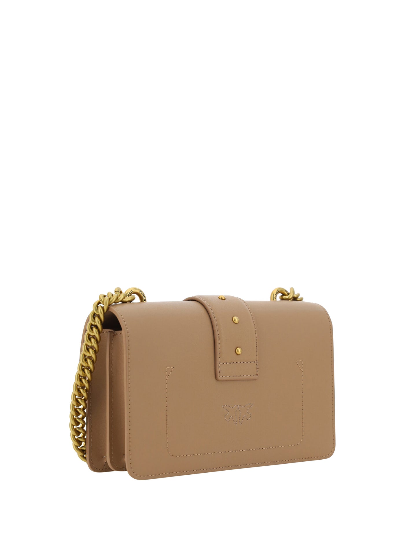 Beige Leather Love One Mini Shoulder Bag