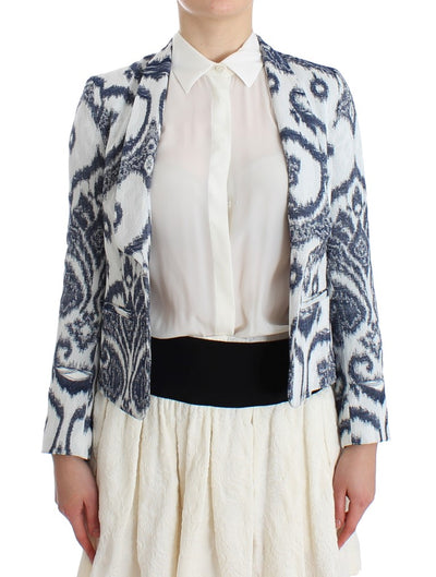 Blue White Blazer Suit Jacket