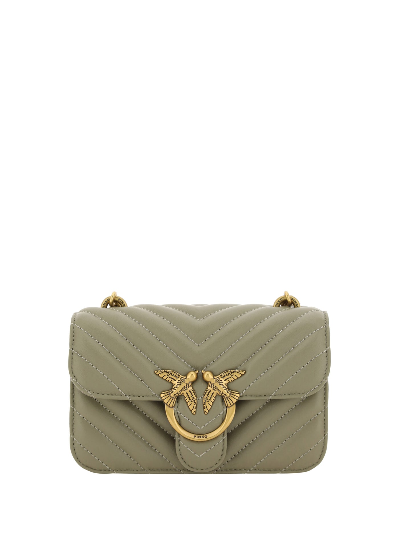 Green Calf Leather Love Bell Mini Shoulder Bag