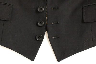 Black Silk Scarf Back Blazer Jacket