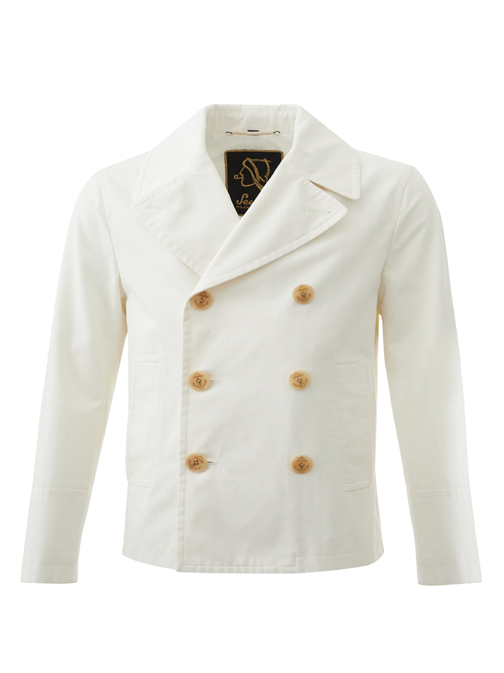 White Marine Style Double Breast Jacket