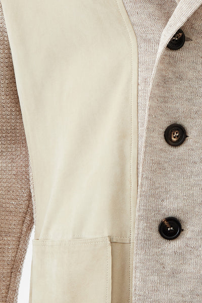 Beige Cardigan/Blazer in Blend linen