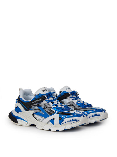 Track White/Blue Sneakers