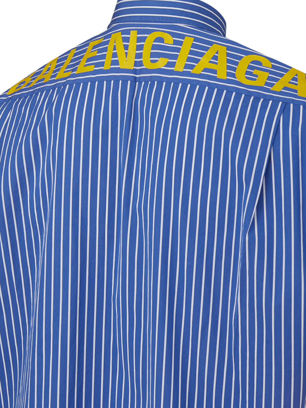 Blue Striped Shirt with Logo