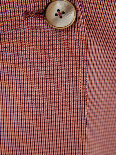 Pink Micro Check Two Button Jacket