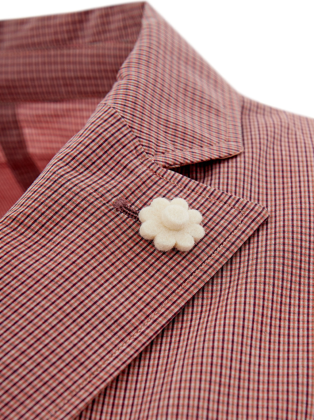 Pink Micro Check Two Button Jacket