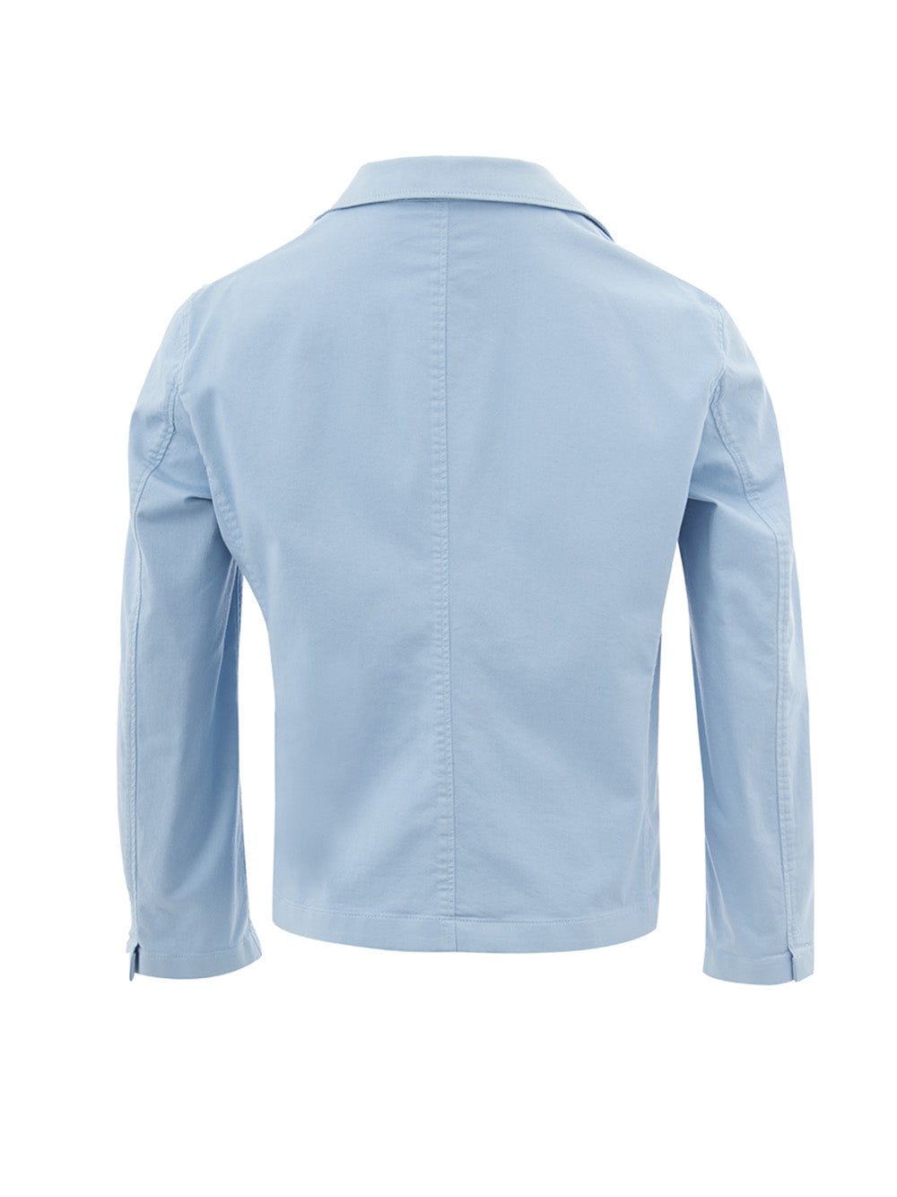 Light Blue Two Bottons Cotton Jacket