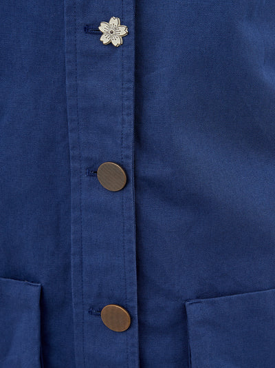 Blue Cotton Jacket 'shirt' Style