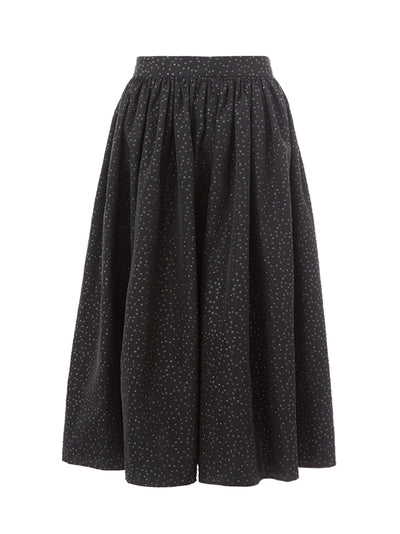 Black Flared Embellished Skirt