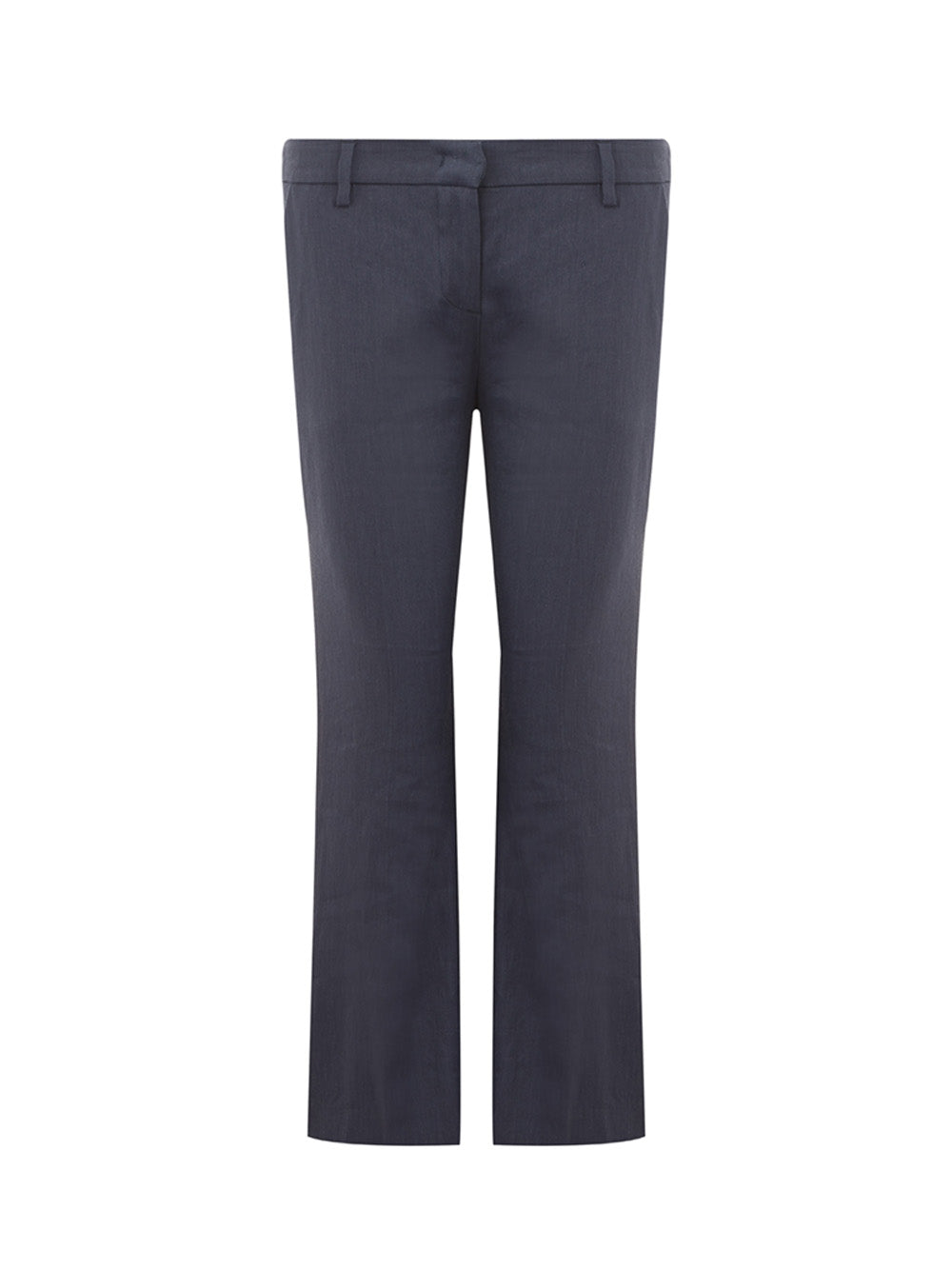 Blue Linen Blend  Chino Trousers