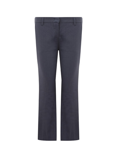 Blue Linen Blend  Chino Trousers