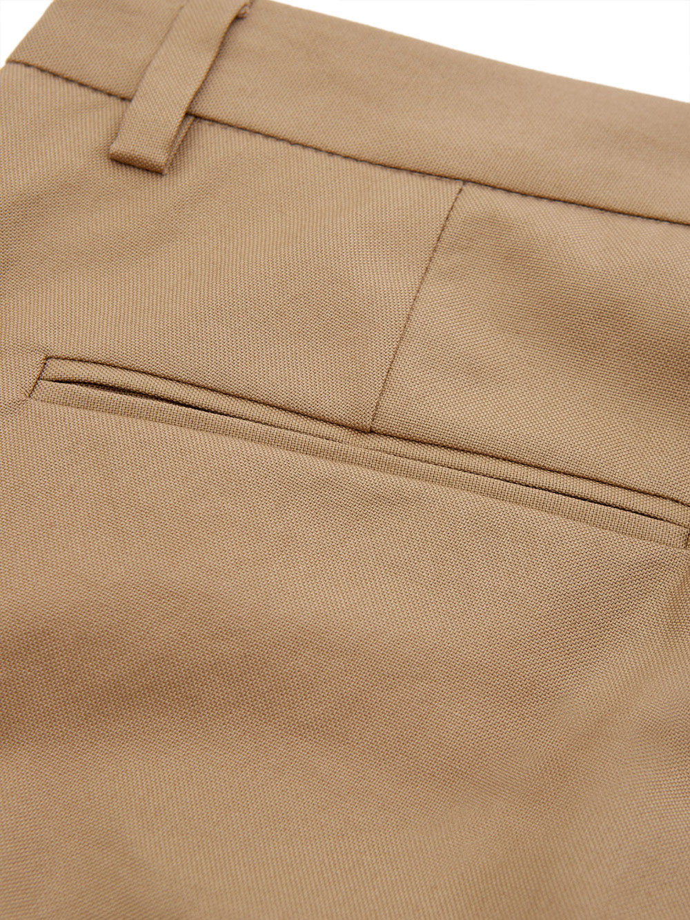 Beige Cotton Chino Trousers