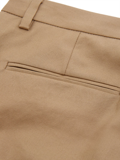 Beige Cotton Chino Trousers