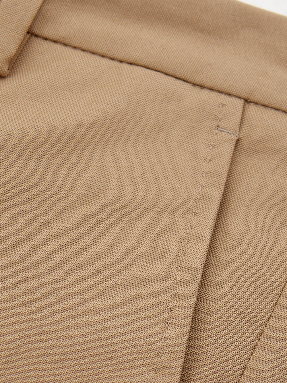 Beige Cotton Chino Trousers