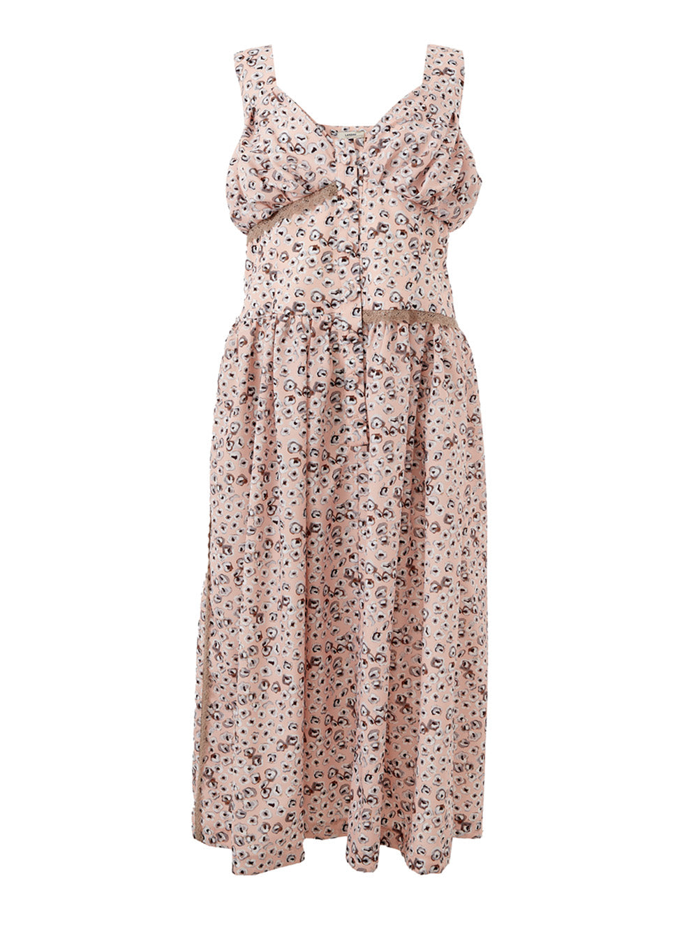 Pink allover printed midi Dress