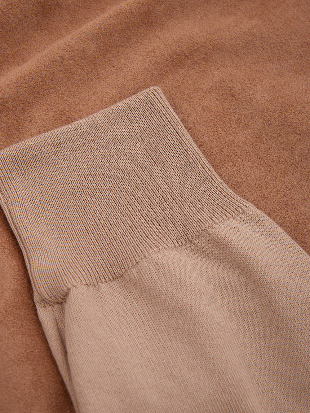 Alcantara and Cotton Full Zip Sweater