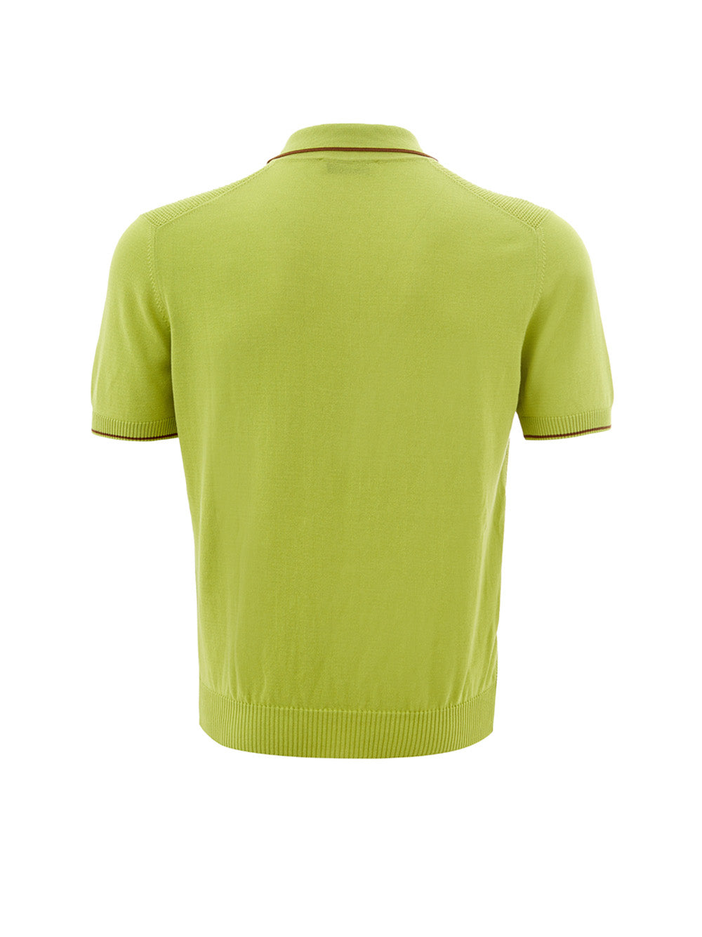 Neon Green Cotton Knitwear Polo Shirt