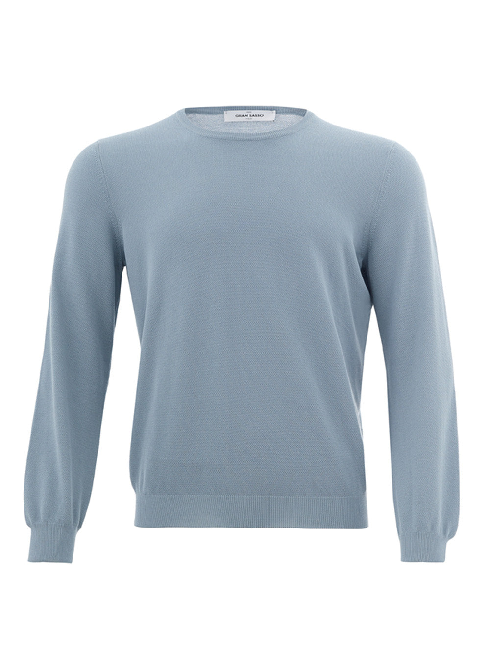 Light Blue Cotton Jumper Knitwear Effect