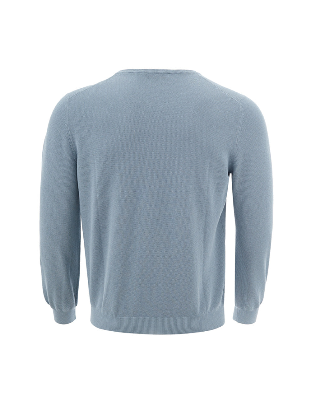 Light Blue Cotton Jumper Knitwear Effect