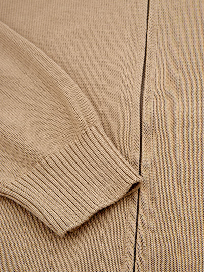 Beige Full Zip Jumper