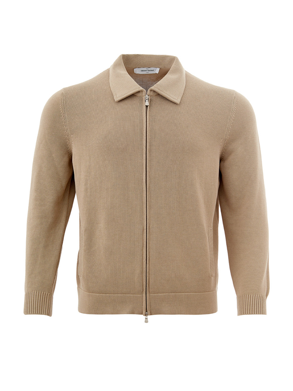 Beige Full Zip Jumper