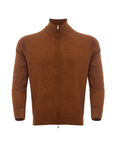 Brown Full Zip Jumper