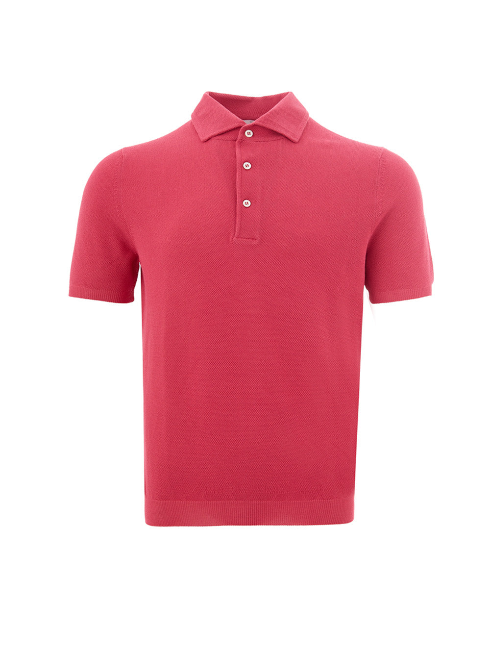 Pink Cotton Polo Knit Shirt