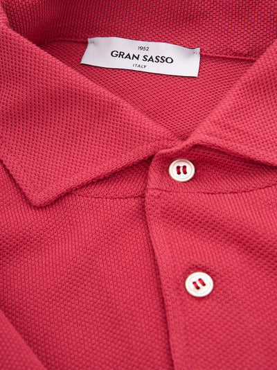 Pink Cotton Polo Knit Shirt