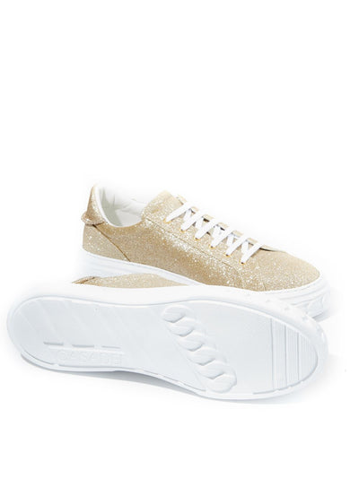 Gold Glitter 'Off Road' Sneaker