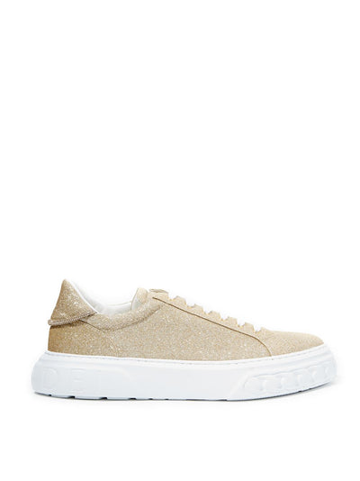 Gold Glitter 'Off Road' Sneaker