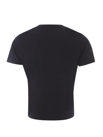 Black Cotton T-Shirt with Eye Print On the Front