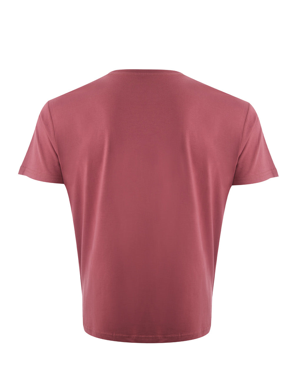 Light Red Cotton T-Shirt with Tiger Print and Front Logo