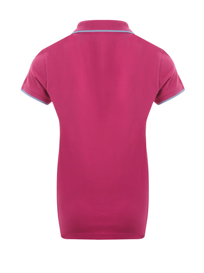 Cotton Piquet Polo in Pink with Tiger Embroidery