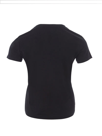 Black Cotton T-Shirt With Printed Eye