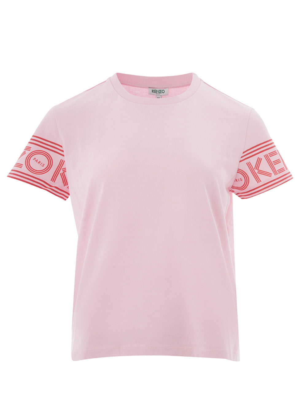 Pink Cotton T-Shirt with Contrasting Logo