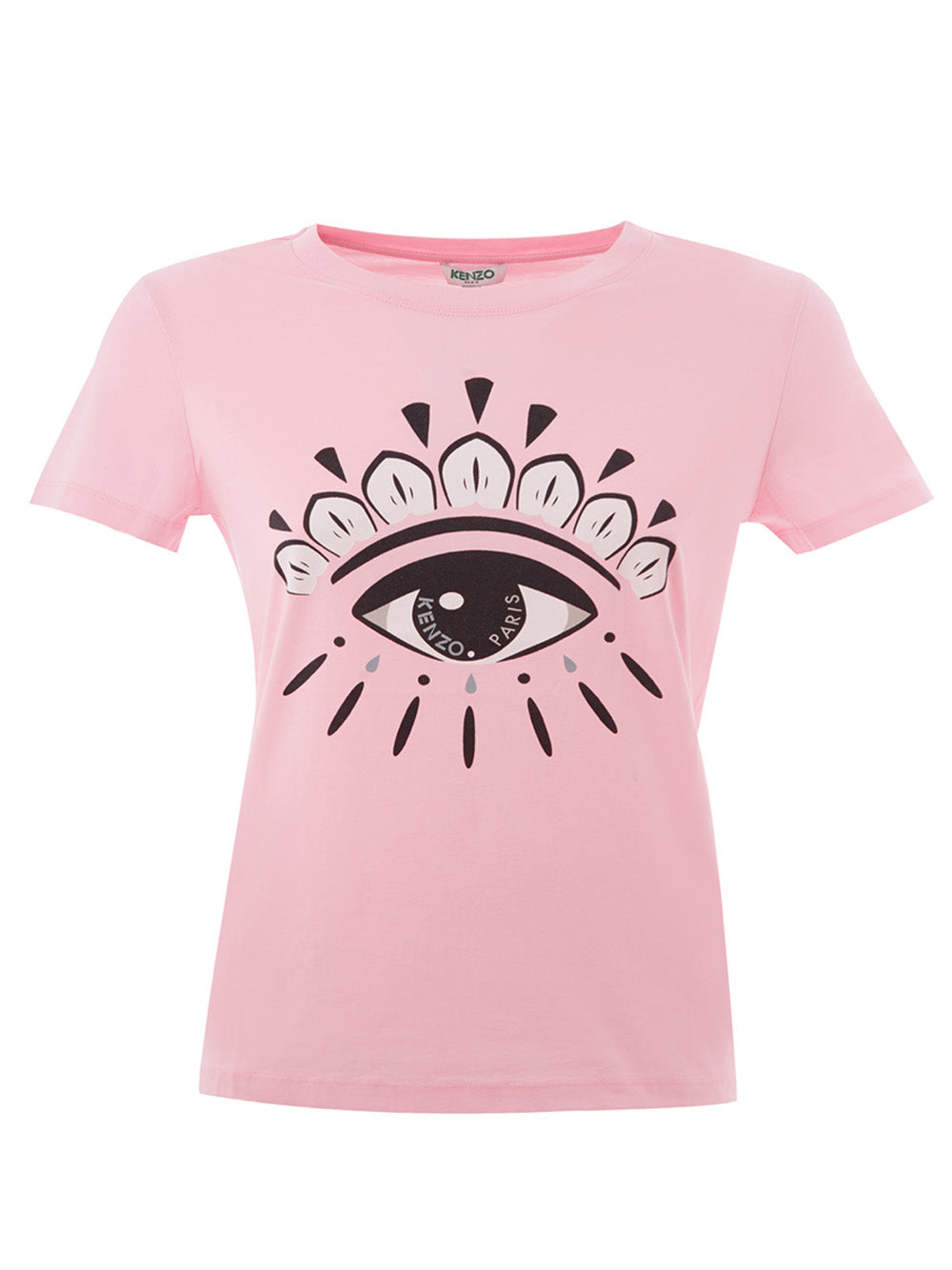 Pink Cotton T-Shirt with Eye Front Printed