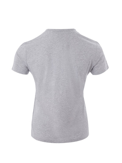 Grey Cotton T-Shirt with Eye Front Printed