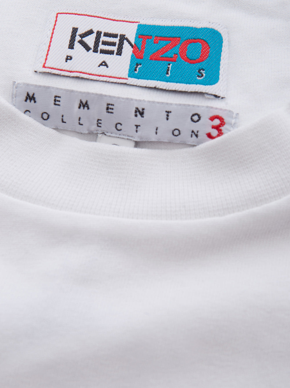 White Cotton T-Shirt with Front Patch with Logo